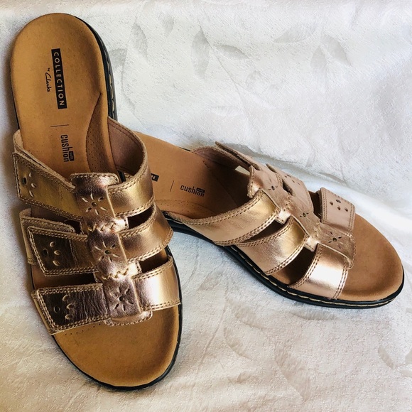 clarks rose gold sandals